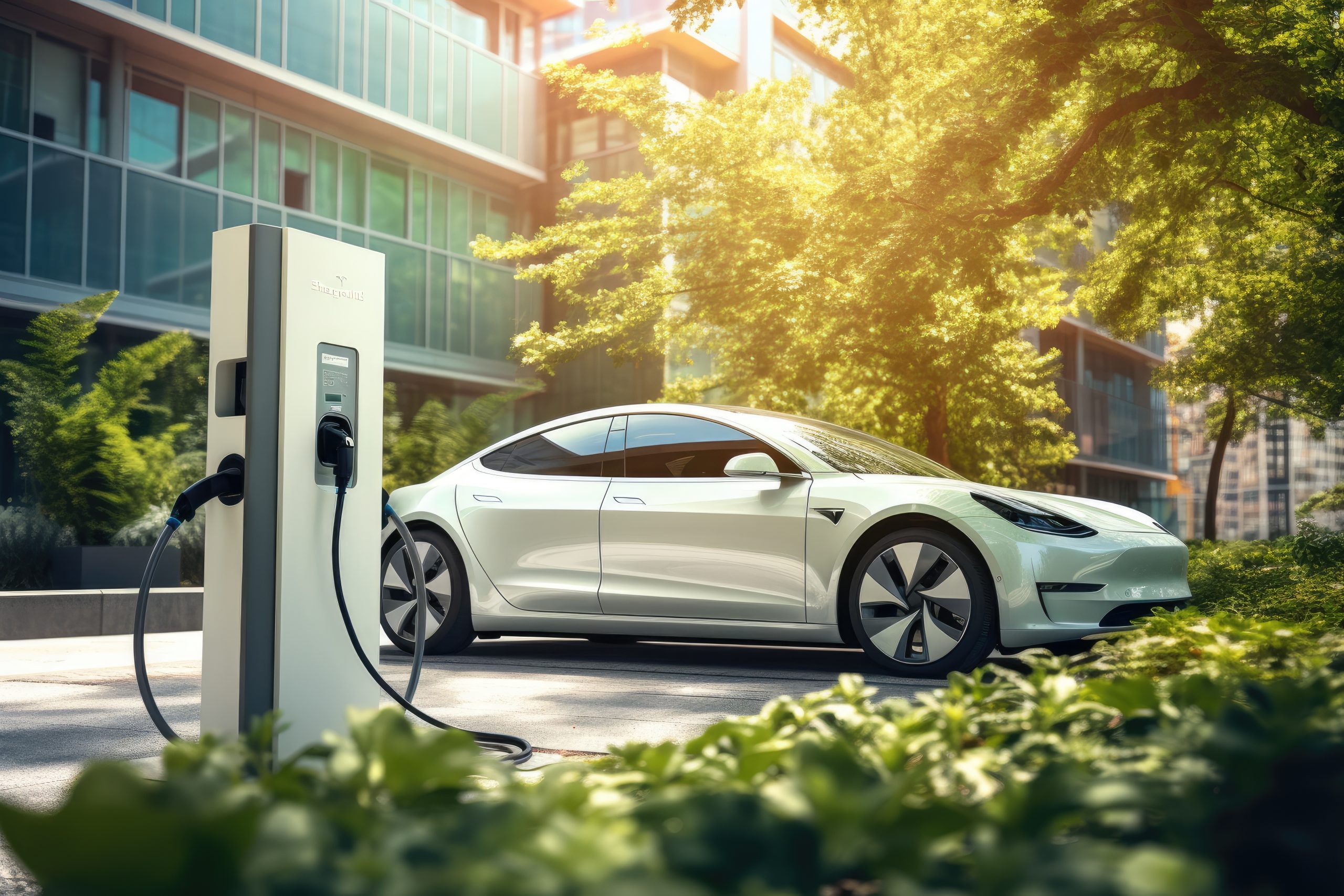 EV charging at a station